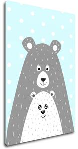 Impresi Obraz Bear blue background - 20 x 30 cm