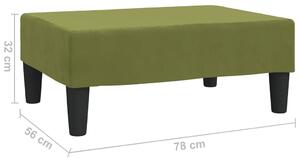 Taburet, verde deschis,78x56x32 cm, catifea