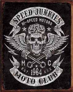 Placă metalică Speed Junkies, (31.5 x 40 cm)