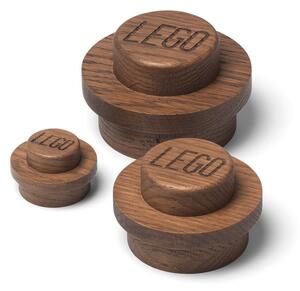 Set 3 cârlige de perete din stejar LEGO® Wood