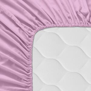 Cearceaf elastic din bumbac Mr. Fox , 60 x 120 cm, roz