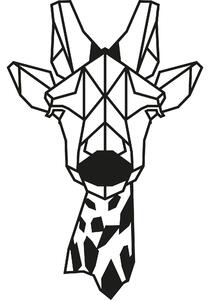 Accesoriu decorativ Giraffe, negru, metal, 33x50 cm