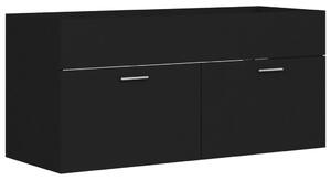 Dulap de chiuvetă, negru, 100x38,5x46 cm, PAL