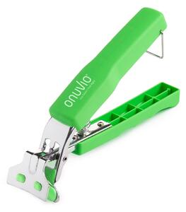 Maner universal tip cleste pentru manevrare recipiente fierbinti, oale, tigai, tavi, onuvio®, anti-alunecare, sistem blocare, otel inoxidabil, rezistent la temperatura, 17.5cm x 4cm - verde