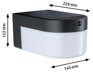 Paulmann 95747 - LED/2,3W IP44 Aplică solară de perete cu senzor CALYNE 3,7/230V