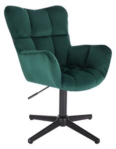 HR650CROSS Verde Catifea Scaun cu Bază Neagră