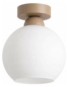 BRILAGI - Plafonieră LED RETRO GLASS 1xE27/60W/230V, diametru 15 cm, bej/alb