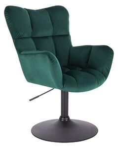 HR650N Verde Catifea Scaun cu Bază Neagră