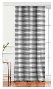 Draperie din amestec de bumbac Minimalist Home World, 140 x 260 cm, alb - negru