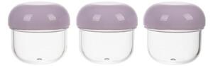 Set recipiente cosmetice de calatorie, 10 elemente, trusa cu 4 sticlute 100 ml, 3 recipiente 20 ml, 2 huse periute dinti