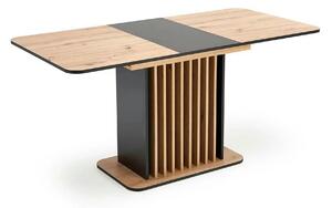 Masa extensibila WILSON, stejar artisan/negru, PAL laminat, 120/158x77