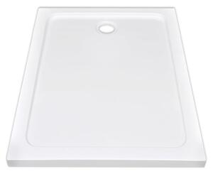 Cădiță de duș dreptunghiulară din ABS, alb, 80 x 110 cm