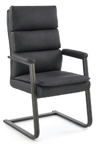 Scaun ADRIANO, negru, piele ecologica, 63x70x109 cm