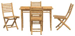 Set mobilier de grădină, 5 piese, bambus