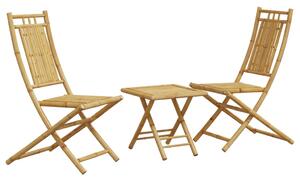 Set mobilier bistro, 3 piese, bambus