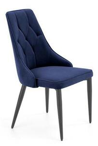 Scaun K365, stofa catifelata albastru inchis - Bluvel 86, 52x57x90 cm