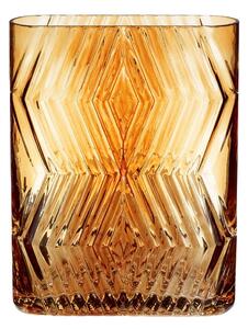 Vază din sticlă Hübsch Deco, înălțime 18 cm, portocaliu