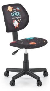 Scaun birou BINGO, negru, stofa clasica/polipropilena, 39x48x79-90 cm