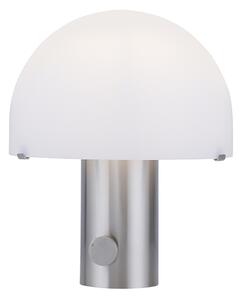 Lampa de masa de design din otel cu alb si dimmer - Gomba