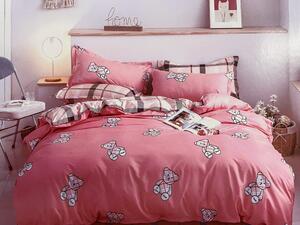 Lenjerie de pat pentru copii, TEDDY LOVELY BEAR roz