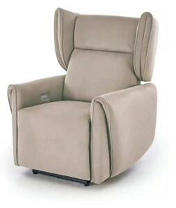 Fotoliu recliner GELATO, bej, stofa clasica, 83x91/161x95/109 cm