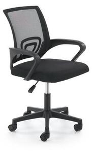 Scaun birou GIMLI, negru, stofa clasica/plastic, 60x53x84/94 cm