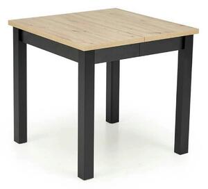 Masa extensibila QUBIK, stejar artisan/negru, PAL laminat, 80/200x80x7