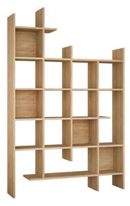 Bibliotecă în culoare naturală cu aspect de lemn de stejar 122x188 cm Manco – Kalune Design