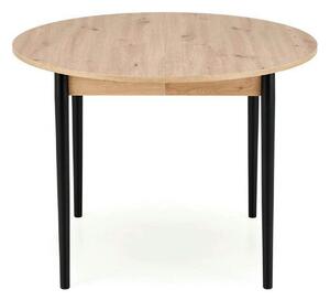 Masa extensibila PIVOT, stejar artisan/negru, PAL laminat/lemn, 102/14
