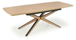 Masa extensibila JAMES, stejar/negru, 160/220x90x76 cm