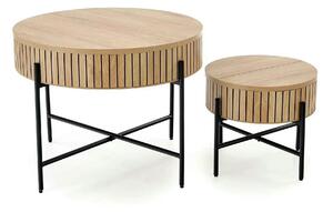 Set 2 masute cafea DANTE, stejar/negru