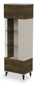 Vitrina RANDOM, nuc/casmir/negru, PAL furniruit/polipropilena, 60x40x1