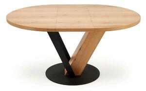Masa extensibila FANIS, stejar/negru, 120/160x120x78 cm