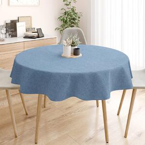 Goldea față de masă decorativă loneta - albastru natural - rotundă Ø 100 cm