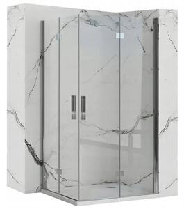 Rea Molier Double, cabină de duș cu ușă rabatabilă 90 (uşă) x 80 (uşă), sticlă transparentă de 6 mm, profil cromat, KPL-K6369