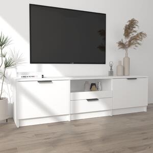 Comodă TV, alb, 140x35x40 cm, lemn prelucrat