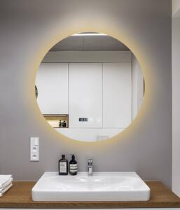 Oglindă Baie LED și Dezaburire Elit's Premium cu Senzor Touch, Lumina Rece, Caldă și Neutră, 70 cm, lumina ambientala spate