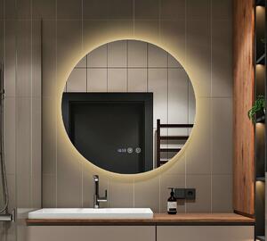Oglindă Baie LED și Dezaburire Elit's Premium cu Senzor Touch, Lumina Rece, Caldă și Neutră, 70 cm, lumina ambientala spate