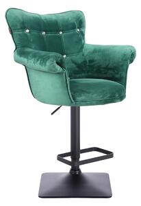 HR804KW scaun Catifea Verde cu Bază Neagră