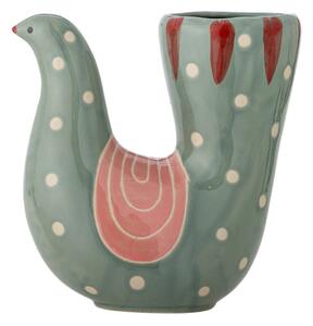 Vază verde din gresie pictată manual (înălțime 19 cm) Trudy – Bloomingville