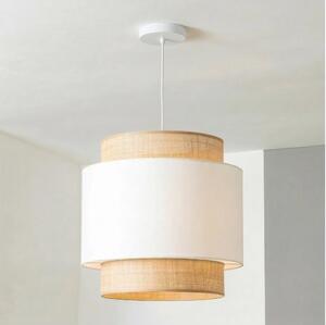 Brilagi - Lustră LED suspendată pe cablu CERIA 1xE27/40W/230V, diam. 30 cm, bej/alb