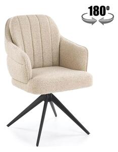 Scaun K570, bej/negru, stofa/otel, 61x70x92 cm