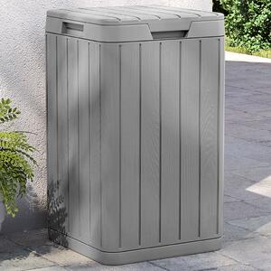 Coș de gunoi pentru exterior, gri, 38x38x65 cm, PP