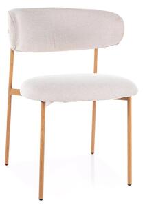 Scaun ELTON D, bej deschis - Brego 22/stejar, stofa clasica/metal, 56x