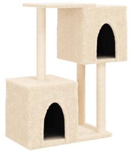 Ansamblu de pisici cu stâlpi din funie de sisal, crem, 86 cm