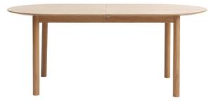 Masă de dining în culoare naturală extensibilă cu blat cu aspect de lemn de stejar 100x190 cm Gallina – Unique Furniture