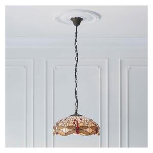 Endon 70824 - Lustru suspendat pe lanț Tiffany DRAGONFLY 3xE27/60W/230V, diametru 41 cm
