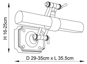 Endon 69832 - Aplică pentru tablouri WINCHESTER 2xE14/6W/230V 35,5 cm alamă