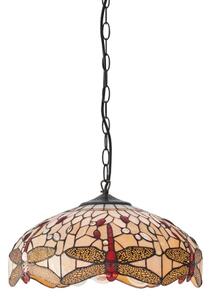 Endon 70824 - Lustru suspendat pe lanț Tiffany DRAGONFLY 3xE27/60W/230V, diametru 41 cm