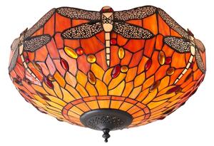 Endon 70721 - Plafonieră Tiffany DRAGONFLY, 2 x E27 (max. 60 W), 230 V, diametru 41 cm